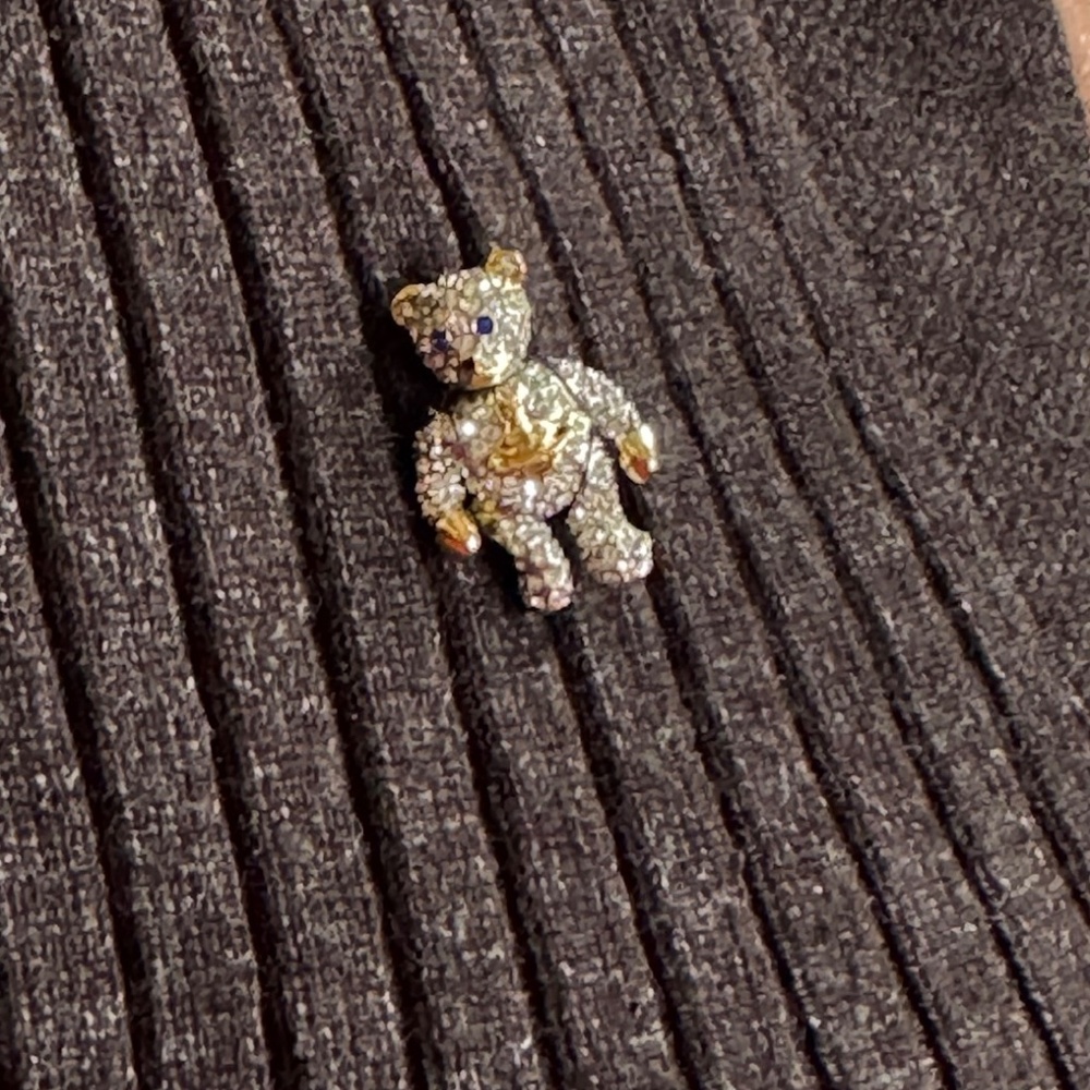 Vivienne Westwood Swarovski Covered Crystal Teddy Bear Pin or Earring - Picture 6 of 7